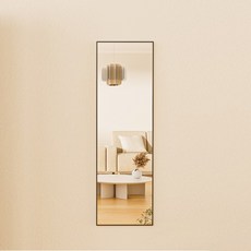 뷰티피크 문걸이 전신거울 350mm, 블랙