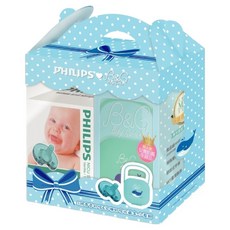 PHILIPS 飛利浦 香草奶嘴小禮盒 Baby Garden聯名款, 大於34週新生兒, 藍色, 1盒