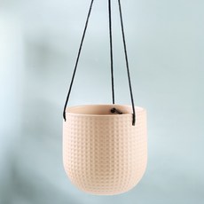 공중 걸이화분 바닥구멍없음, 옐로우, 1개