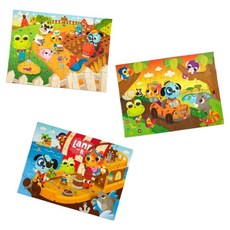 Land of B 溫斯島生活冒險拼圖 3入 美, 24片, 1套, 混色