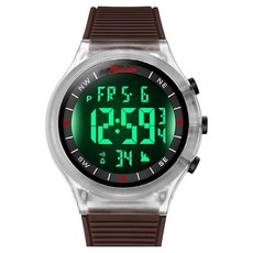 Soyo Sanghoe 防水多功能學生軍人運動手錶, 1個, 透明棕色