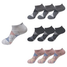 CAPACCI 女性菱格紋運動薄款船型襪10雙組, 1套, 混合色