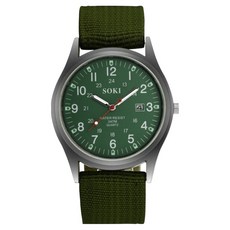 Soyo 商會 休閒軍事風運動手錶, 綠色, 1個