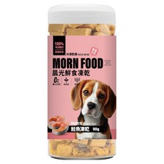 MORN FOOD 晨光 全齡犬用鮮食凍乾, 鮭魚, 90g, 1個