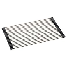 kela Ramina 捲式碗盤瀝水墊 53 x 33cm, 黑色 + 銀色, 1個, 1層