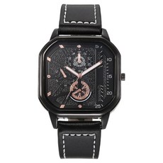 逍遙商會 學生 軍人 簡約 運動手錶, 1個, 黑色