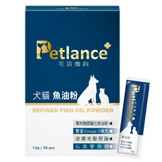 Petlance 毛孩專科 犬貓魚油粉, 1個, 皮膚/頭髮+過敏