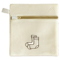 Sun & Dream 雙層網眼高級刺繡洗衣袋 襪子袋 18 x 20 cm, 1個, 混合顏色