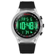 Soyo Sanghoe 防水多功能學生軍人運動手錶, 1個, 透明黑色
