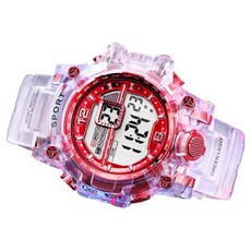 BAIDEI 日常運動電子錶, 1個, 透明紅