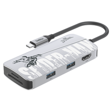 벨킨 C타입 USB 5in1 멀티 포트 허브 어댑터 AVC007qcMVV2-DY, 마블 스파이더맨, 1개 마블 스파이더맨, 1개