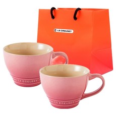 LE CREUSET 巨型卡布奇諾杯 2入 S號購物袋, 1套, 玫瑰石英粉