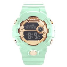 WEIDE 輕量運動電子錶, 1個, 薄荷綠 + 金色