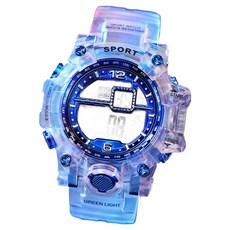 BAIDEI 日常運動電子錶, 1個, 透明藍