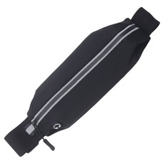 Life Time跑步用彈性腰帶手機包, 黑色, 1個