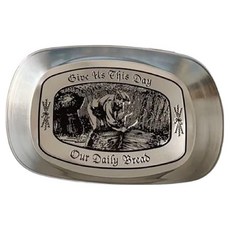 레트로 스타일 스텐 1인 쟁반, 농부, 1개