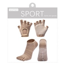 Life Time女款瑜珈皮拉提斯襪子+手套組