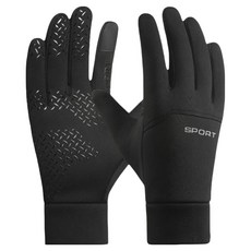 Informals 男女通用防寒防水觸控多功能運動手套, 1套, 黑色