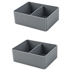 모나코올리브 북유럽풍 다용도 미니 소품 정리함, 그레이, 2개