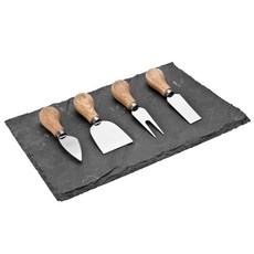 taylor's eye witness 餐具組, 1套, 黑色 + 褐色, 磐石輕食盤 + 起司刀叉 4個