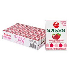 서울우유 유기농우유 딸기, 120ml, 32개