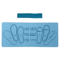 QIDINA 超方便健身深蹲輔助瑜珈墊 附彈力帶 板 B, 藍色, 1個