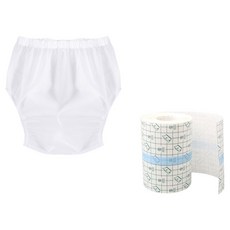 Happy is Mine 術後良好保護防水內褲 白色 + 防水膠帶組, 1套