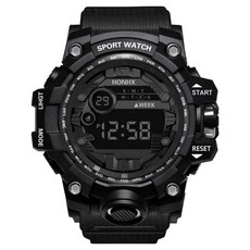 Baide 舒適輕便運動電子錶, 1個, 黑色 Type 2