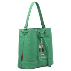 RaelraBear Moai帆布肩背包托特斜背包, 綠色