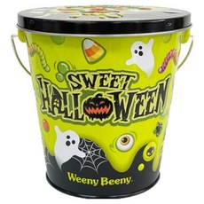 Weeny Beeny 魔女湯 萬聖節桶裝 + 南瓜造型棉花糖 49g + 多種香甜義大利麵造型軟糖 100g 套組, 1套