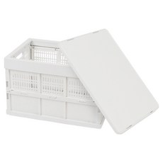 Living Smile 大型折疊箱 60L + 多用途上蓋套組, 1套, 白色大理石