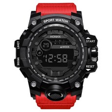 Baide 舒適輕便運動電子錶, 1個, 紅色 Type 2