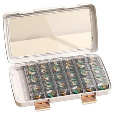 舒適空間 便攜式藥盒 一週份可分離式 象牙白, 1個