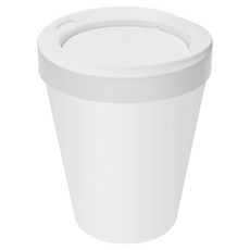 VERSA 搖擺蓋垃圾桶 9L, 1層, 白色