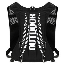 D STIFF 輕量跑步背心揹包, 1個, 黑色