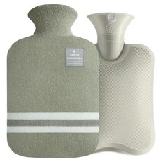 Soul Rich 時尚保溫熱水袋 附外罩 深綠色 1L, 1套