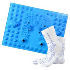 Herbzen 男性專用書桌下涼爽磁石腳底按摩針灸指壓板 39 x 29 cm + 穴位襪組, 1套, 混合色