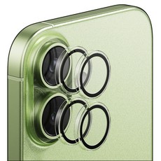 빅쏘 고투명 빛번짐방지 부착가이드 카메라 렌즈 보호 링 아이폰 강화유리 휴대폰 보호필름 2p 세트 투명, 1세트