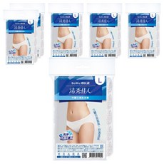 BeiBis 蓓比適 清秀佳人 女性中腰三角免洗內褲 6包, 白色點點款