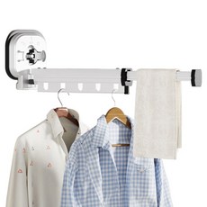 Riye 免鑽孔吸盤式曬衣架 1層, 白色