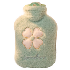 Soul Rich 四葉草保溫熱水袋 薄荷綠保護套 1L, 1套