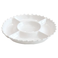 ROYAL ADDERLEY 多格零食點心分享盤 24cm, 1個, 白色