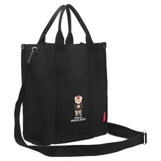 RaelraBear Asili 帆布肩背斜背托特包, 黑色