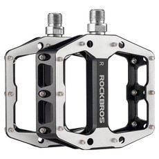 ROCKBROS 洛克兄弟 M8鋁合金大版面踏板, 銀黑色