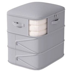 Mashatu 空間分層壓縮棉被收納袋 3層 灰色, 1個, 1入