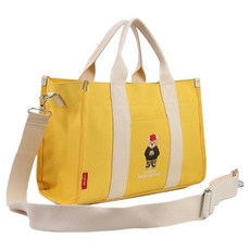 RaelraBear Kate 帆布單肩托特斜揹包, 黃色