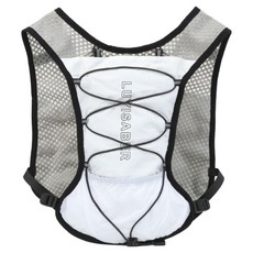 PARAJUNI 跑步 馬拉松 戶外 多功能 運動背心 揹包 HJ0584, 白色, 1個