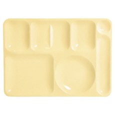 리빙메이트 단체급식 표준형 PC 3300 식판, 바닐라 크림, 1개