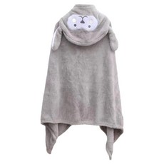 兒童斗篷浴巾, 1個, 迷霧灰