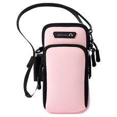 Parajuni 運動跑步手機斜背兩用包 HJ0582, 粉紅色, 1個